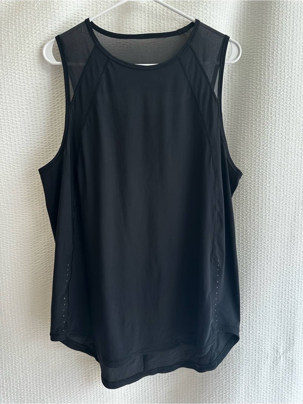 LULULEMON Sculpt Tank Black Mesh Back Sleeveless Running Workout Athletic Top Si